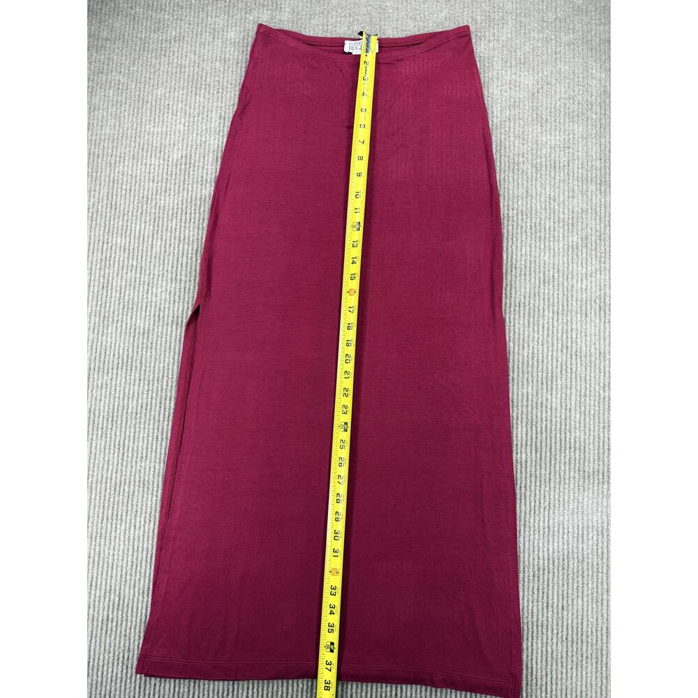Elisabetta Rogiani Couture Slit Skirt M Burgundy NWT - Picture 7 of 8